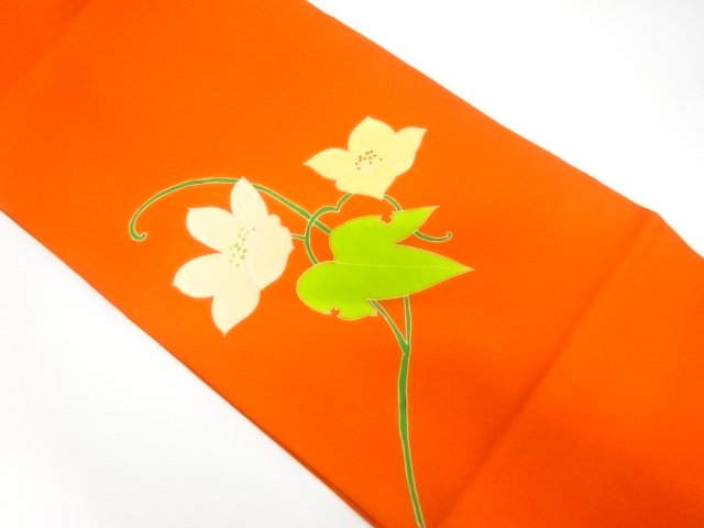 塩瀬　蔦花模様刺繍名古屋帯